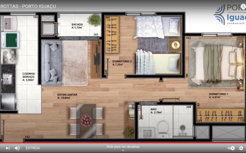 Apartamento 46M² e 50 M2 , Porto Iguaçu – Araucária/PR