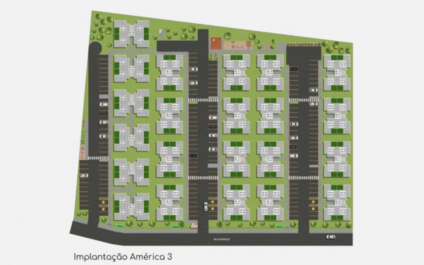 Apartamento 45m , Residencial América 3 – Fazenda Rio Grande/PR